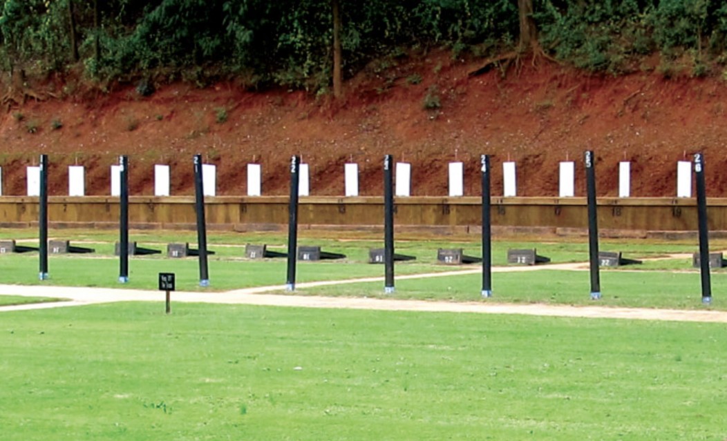 Target installation. Outdoor shooting range. Shooting range Ventilation System. Shooting range building outside.