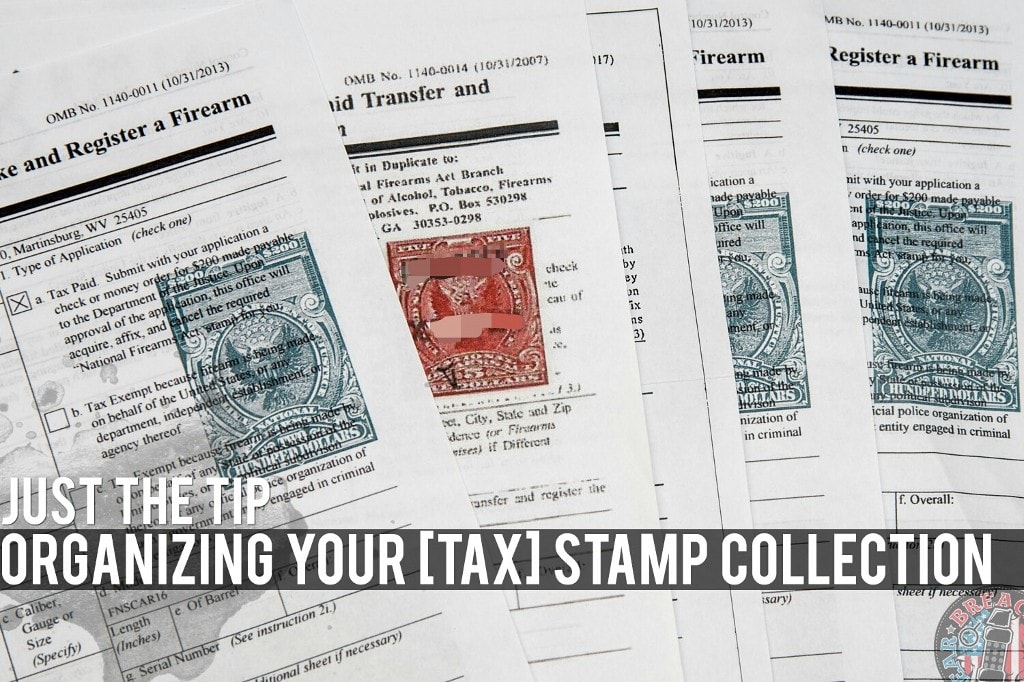 NFA Tax Stamp Collecting Keep Them Organized and Ready