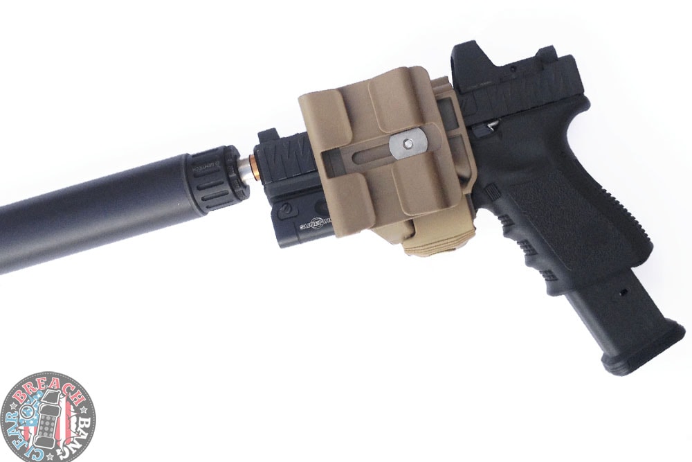 Securing Silence Suppressor Compatible Holsters Breach Bang Clear 8052