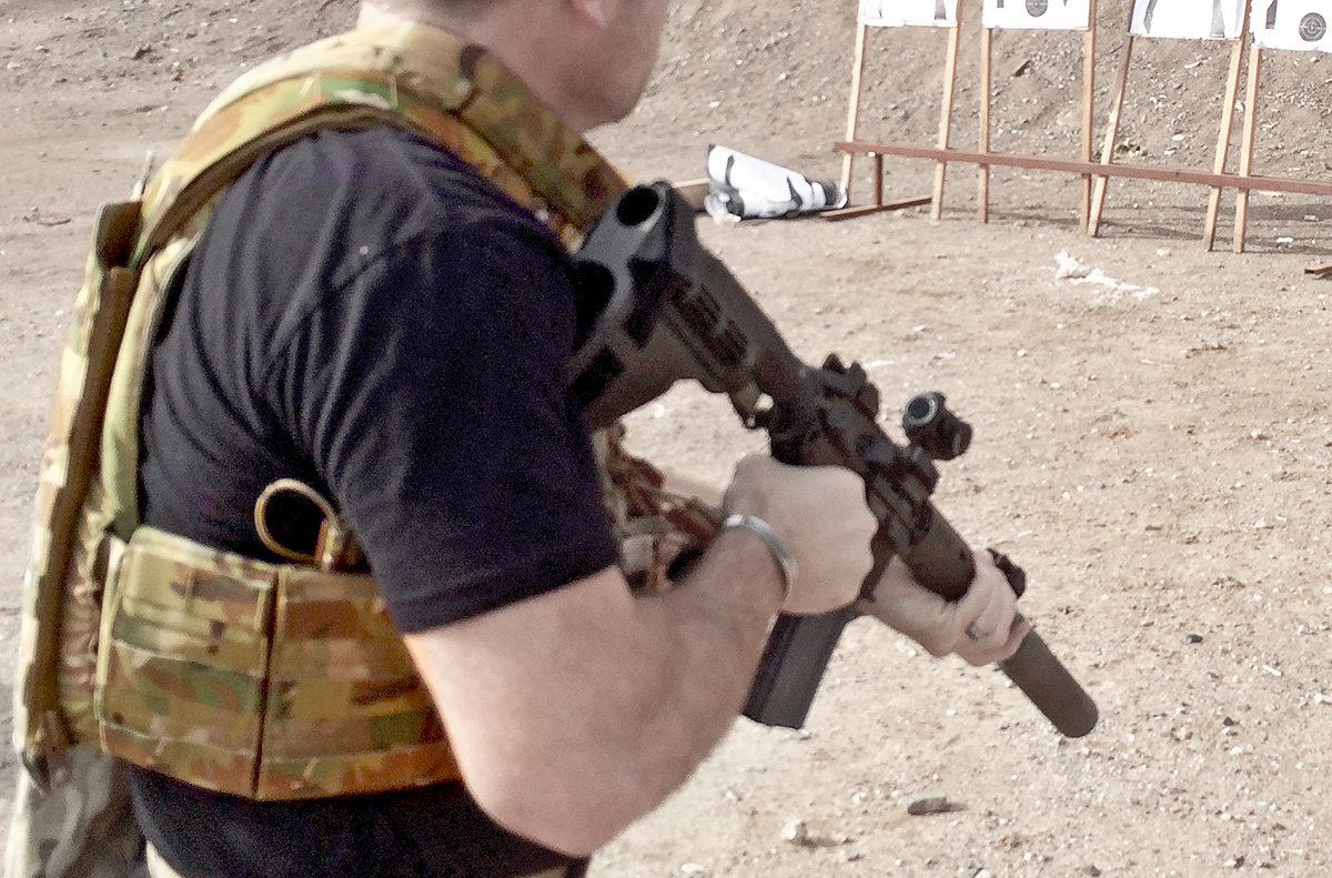 Tyr Tactical plate carrier on the range in Phoenix