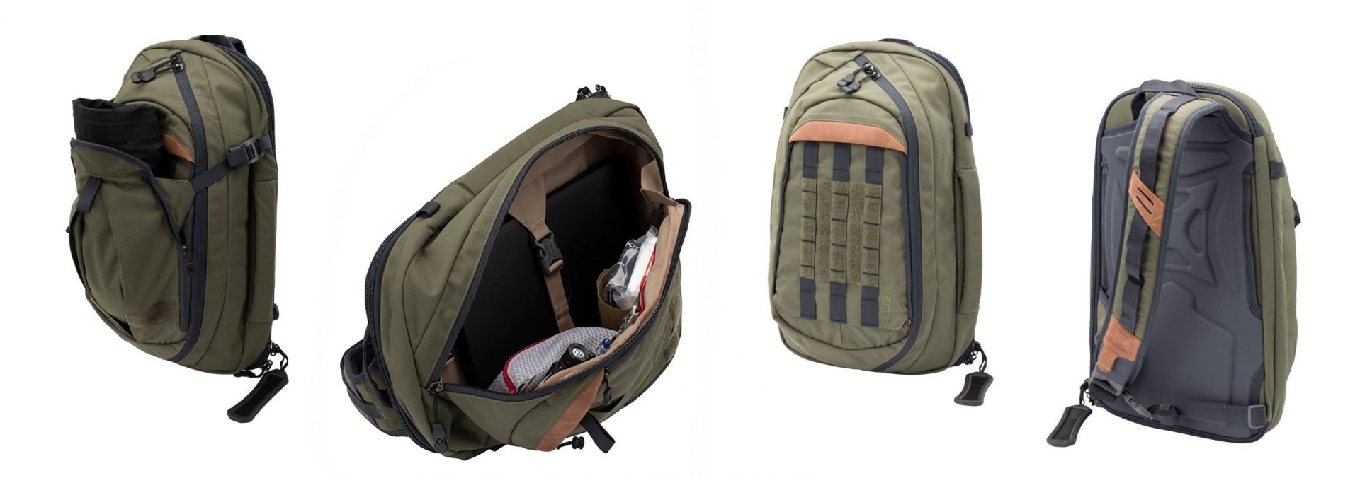 Vertx Commuter Sling: concealed carry backpack in use